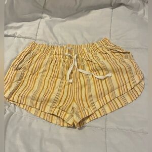 Billabong yellow and Orange linen shorts size small
